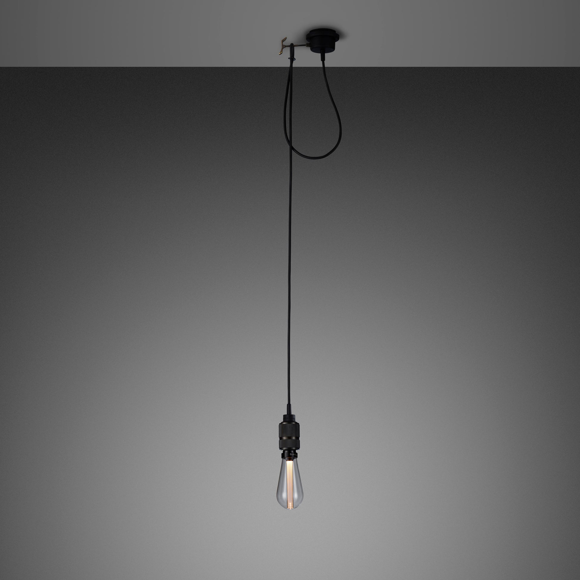 Hooked 1.0 Pendant Light / Nude Smoked bronze, front view.