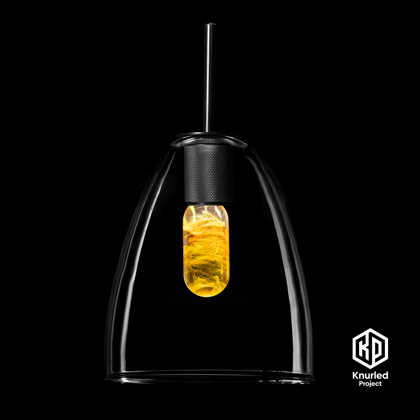 matte black 3 drop lava mood bulbs bell shade product photo 2