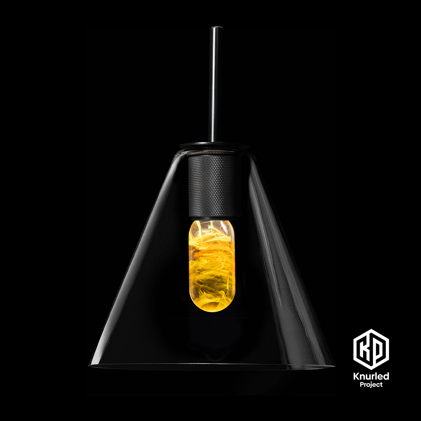 matte black 3 drop smoked mood bulbs cone shade copy product photo 2