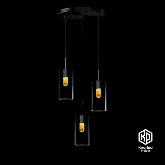 matte black 3 drop lava mood bulbs cylinder shade product photo 1