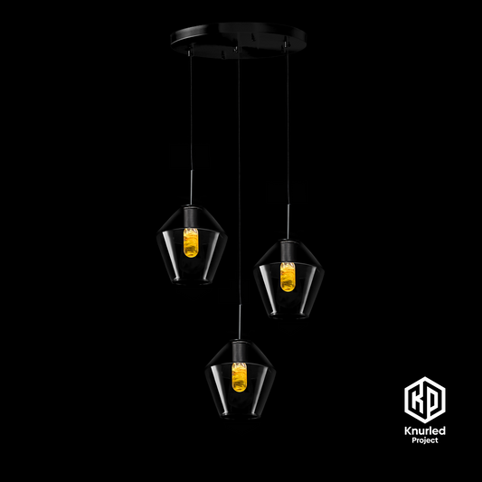 matte black 3 drop lava mood bulbs diamond shade product photo 1