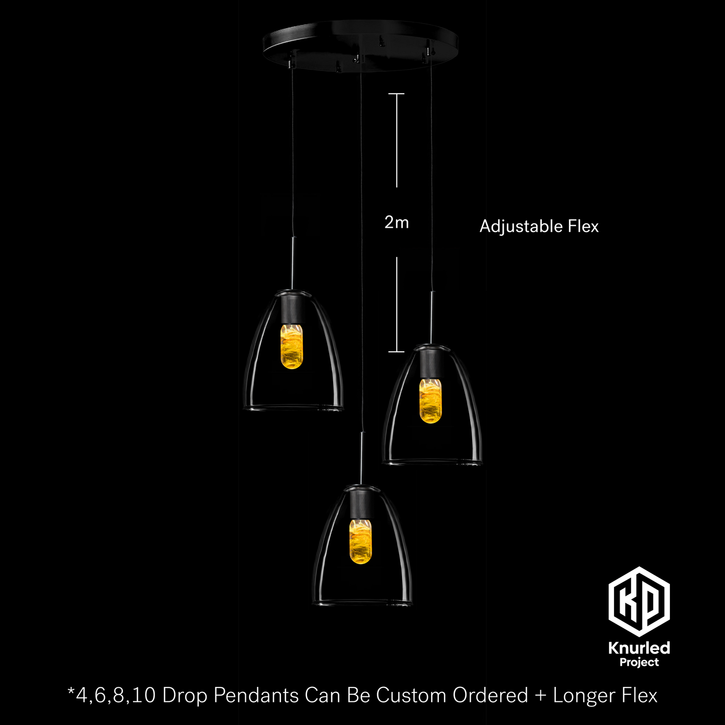 matte black 3 drop lava mood bulbs bell shade product photo 3