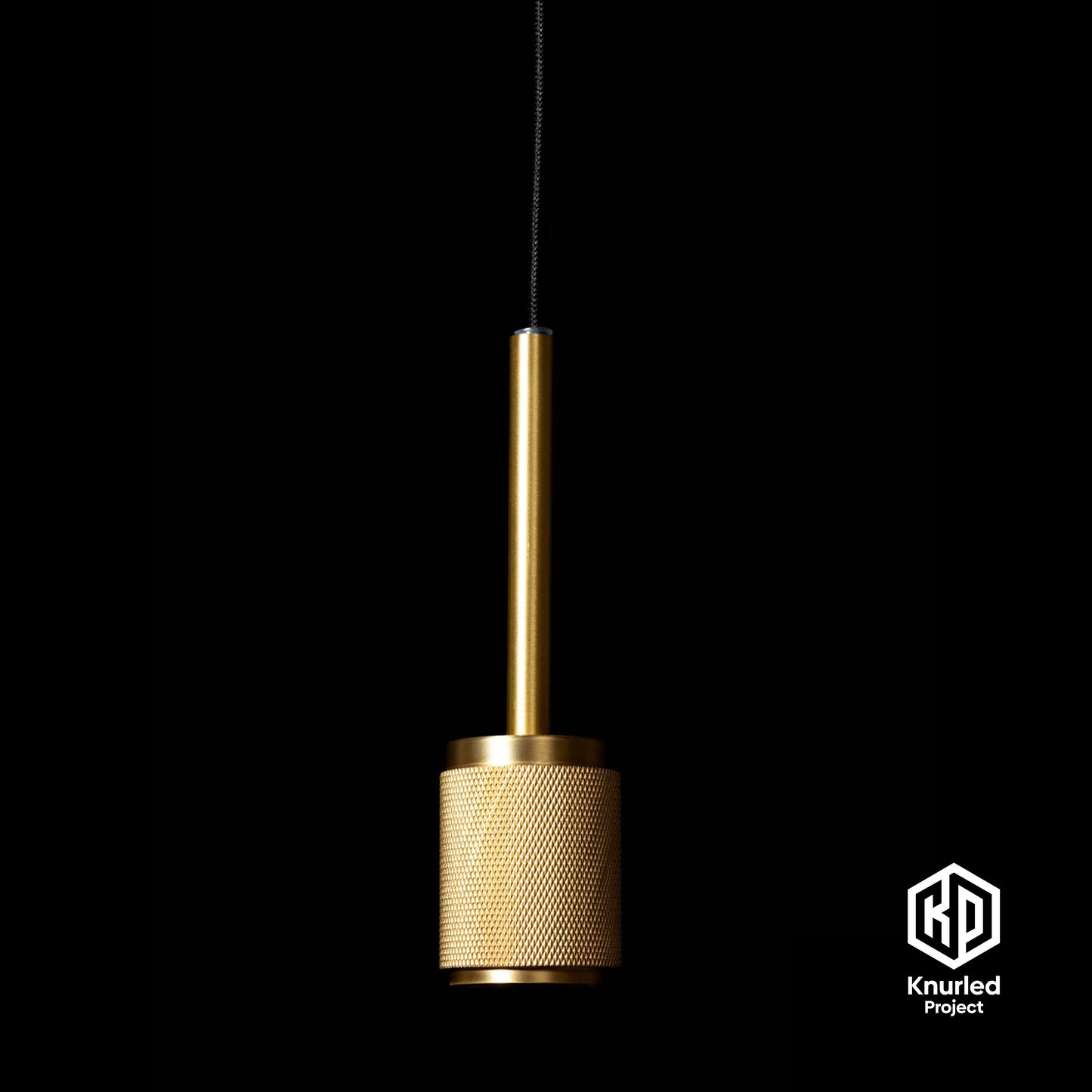 knurled pendant light brass product photo 5