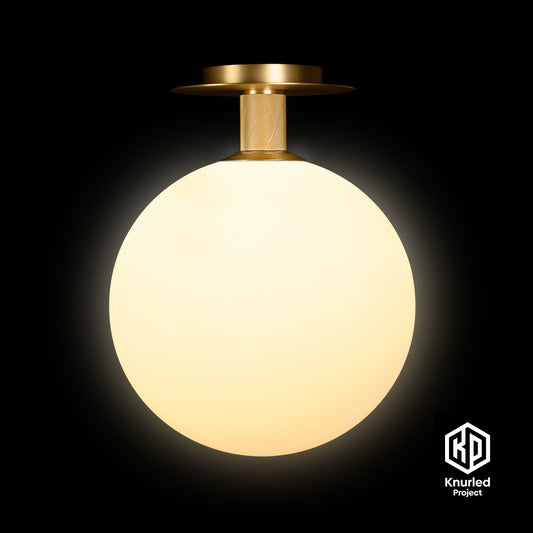 brass ceiling light 300mm opal shade product photo 1