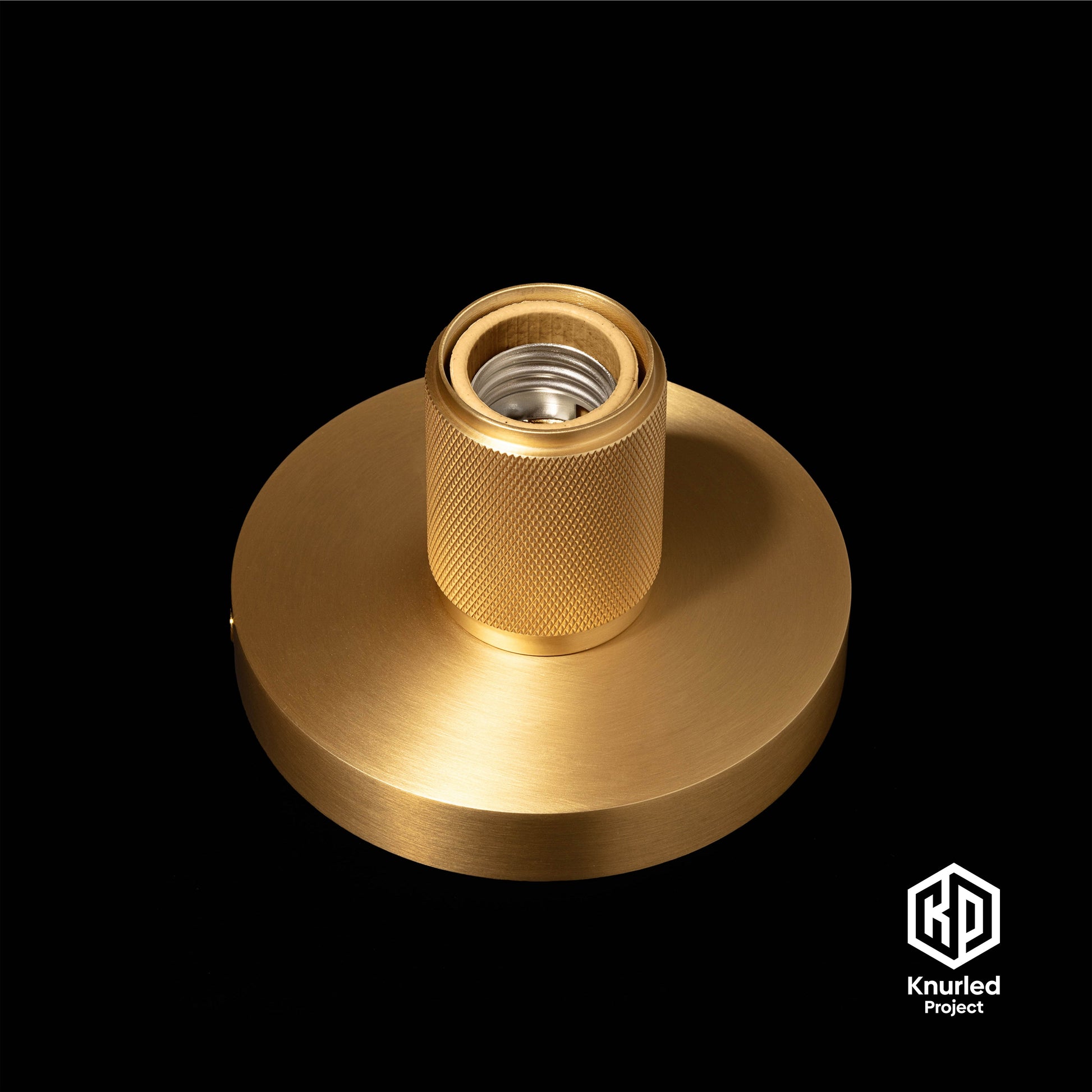 knurled ceiling light brass product photo 5