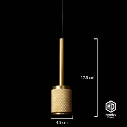 knurled pendant light brass product photo 4