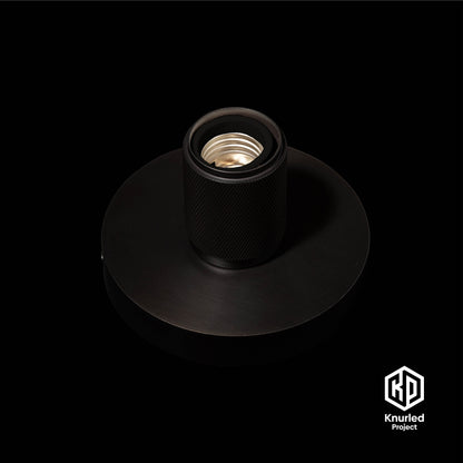 knurled ceiling light matte black product photo 4