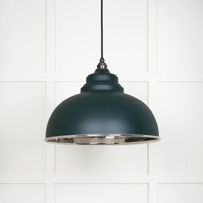 Hammered Nickel Harborne Pendant Light  Dingle, Front Side.