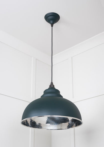 Hammered Nickel Harborne Pendant Light  Dingle, Underside.