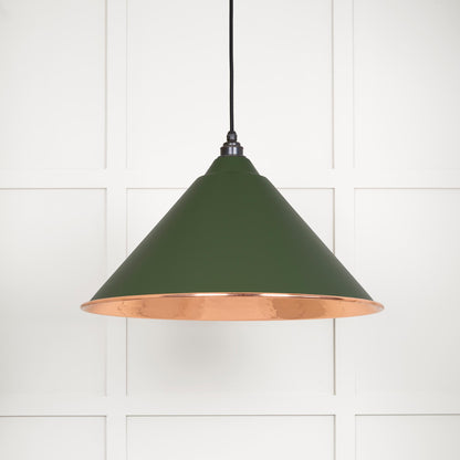 Hammered Copper Hockley Pendant Light  Heath, Front Side.