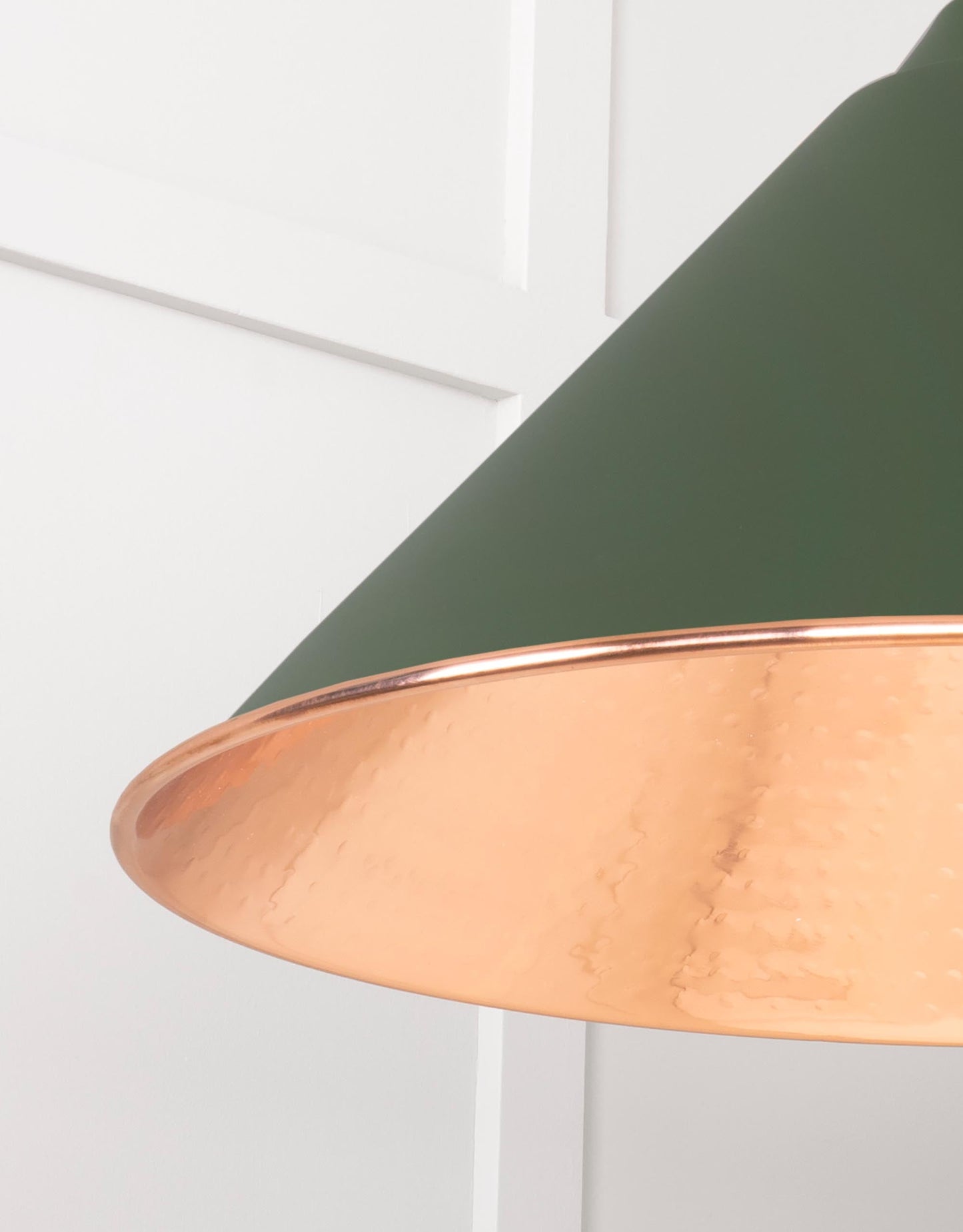 Hammered Copper Hockley Pendant Light  Heath, Detailed close up view of pendant.