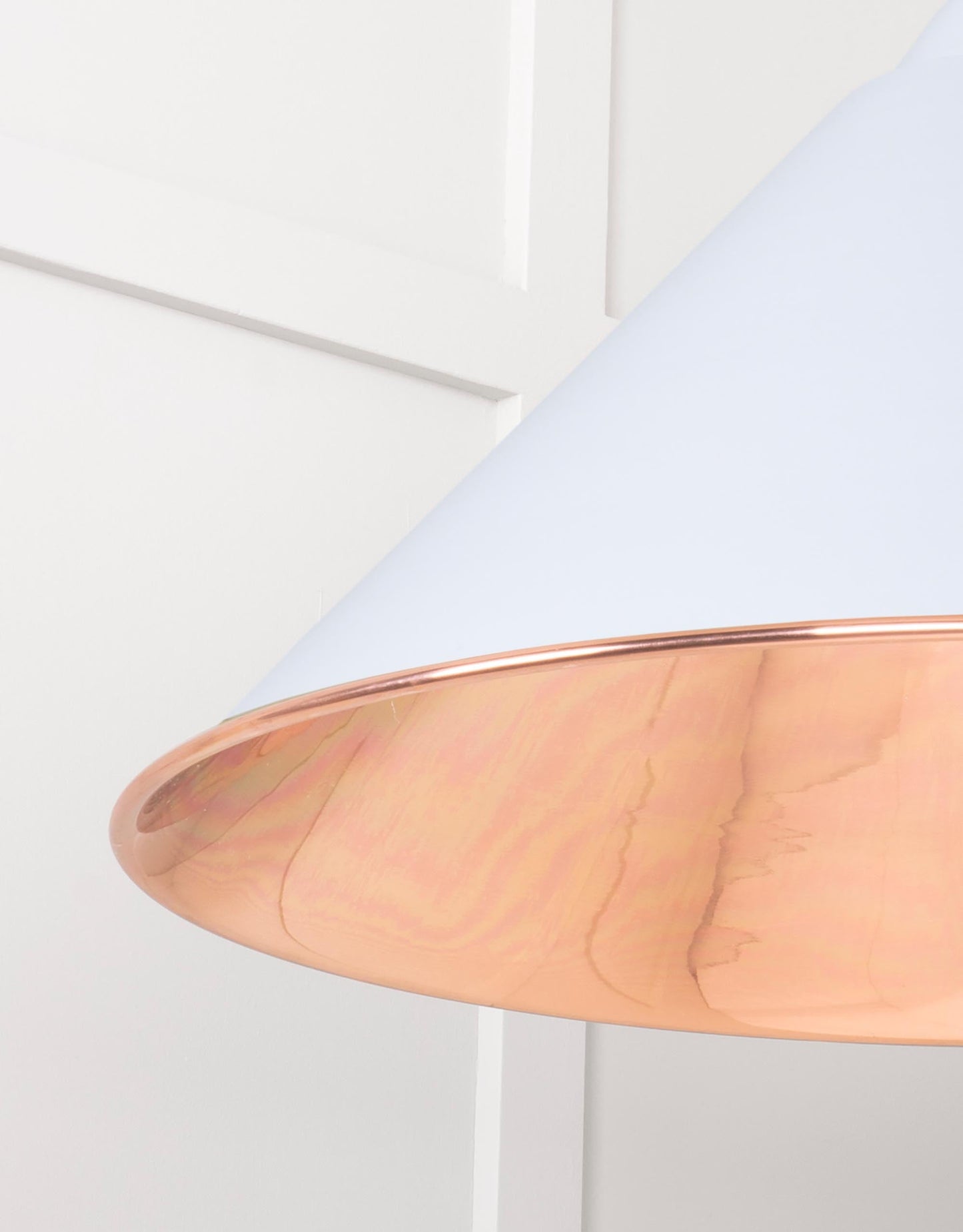 Smooth Copper Hockley Pendant Light  Birch, Detailed close up view of pendant.