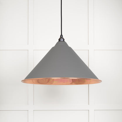 Smooth Copper Hockley Pendant Light  Bluff, Front Side.