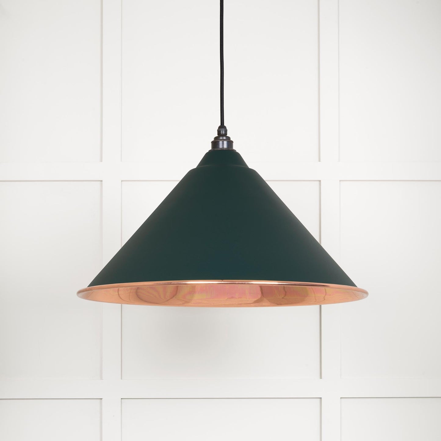 Smooth Copper Hockley Pendant Light  Dingle, Front Side.