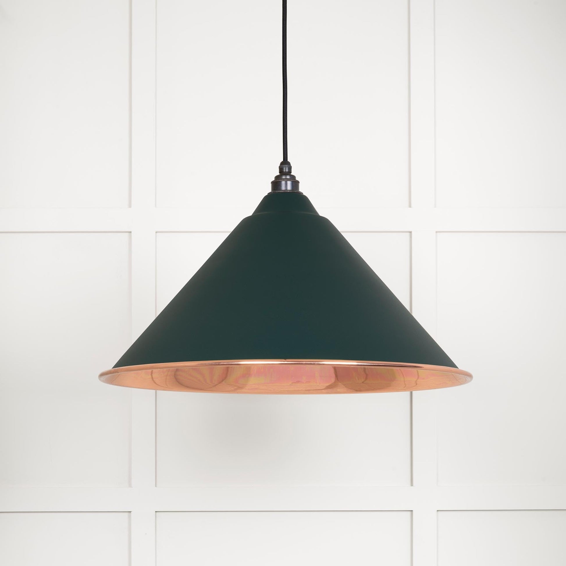 Smooth Copper Hockley Pendant Light  Dingle, Front Side.