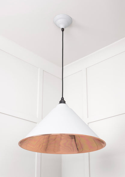 Smooth Copper Hockley Pendant Light  Flock, Underside.