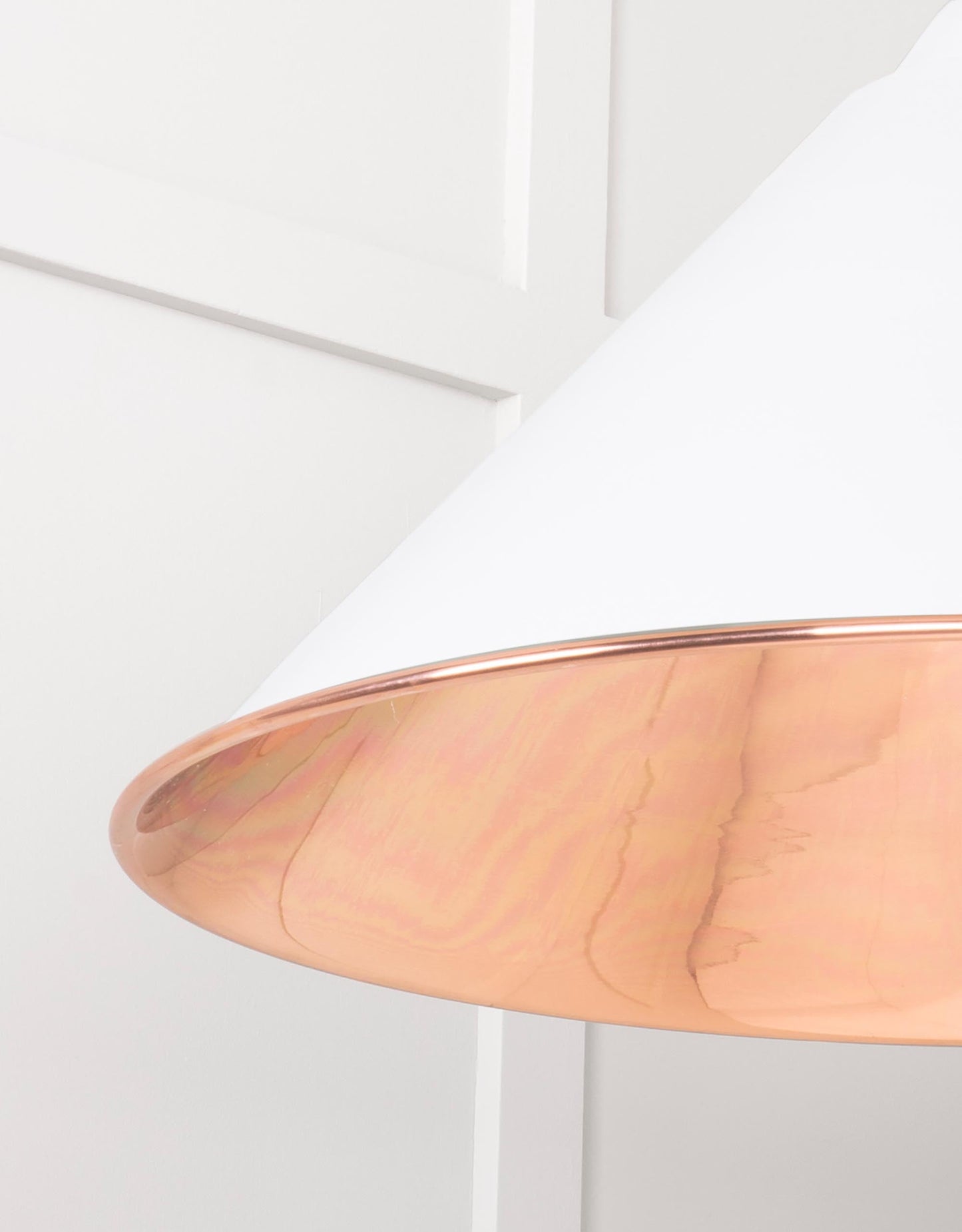 Smooth Copper Hockley Pendant Light  Flock, Detailed close up view of pendant.