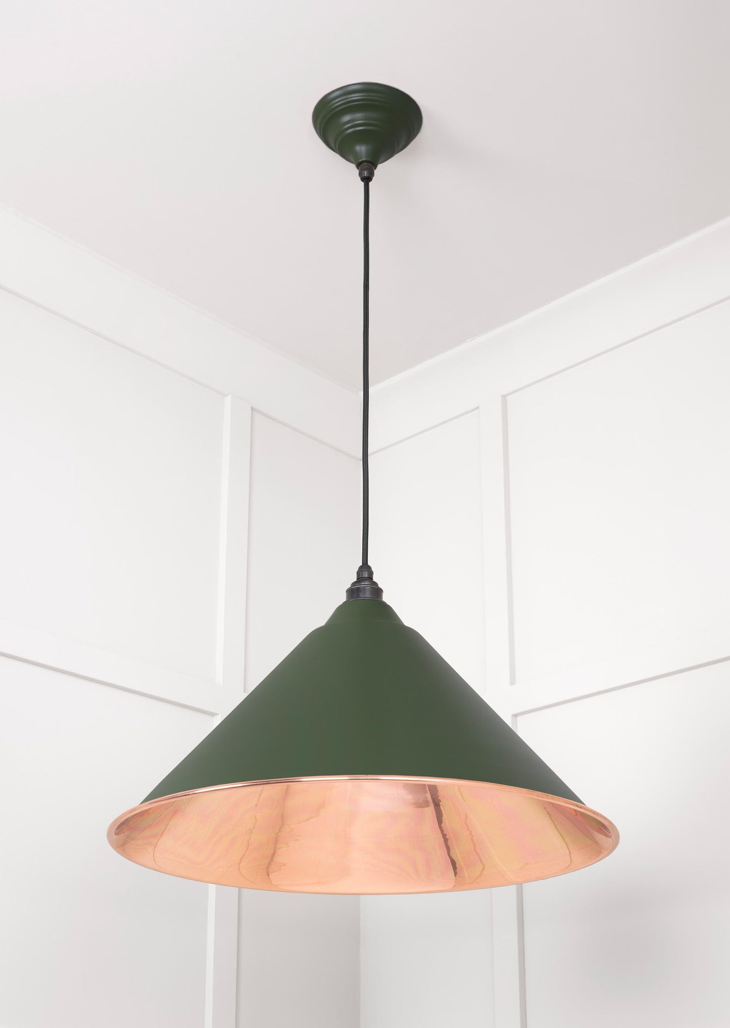 Smooth Copper Hockley Pendant Light  Heath, Underside.