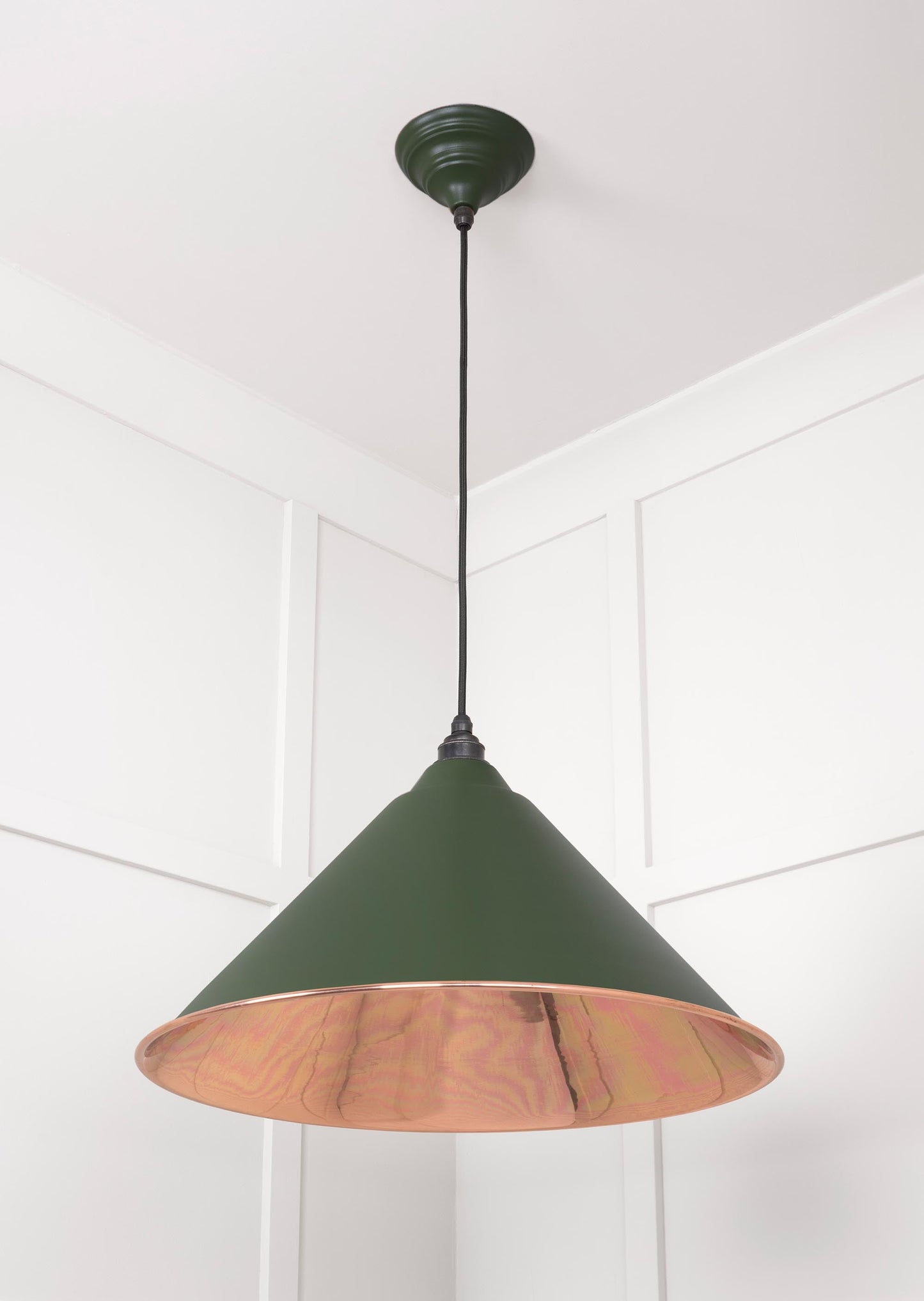 Smooth Copper Hockley Pendant Light  Heath, Underside.