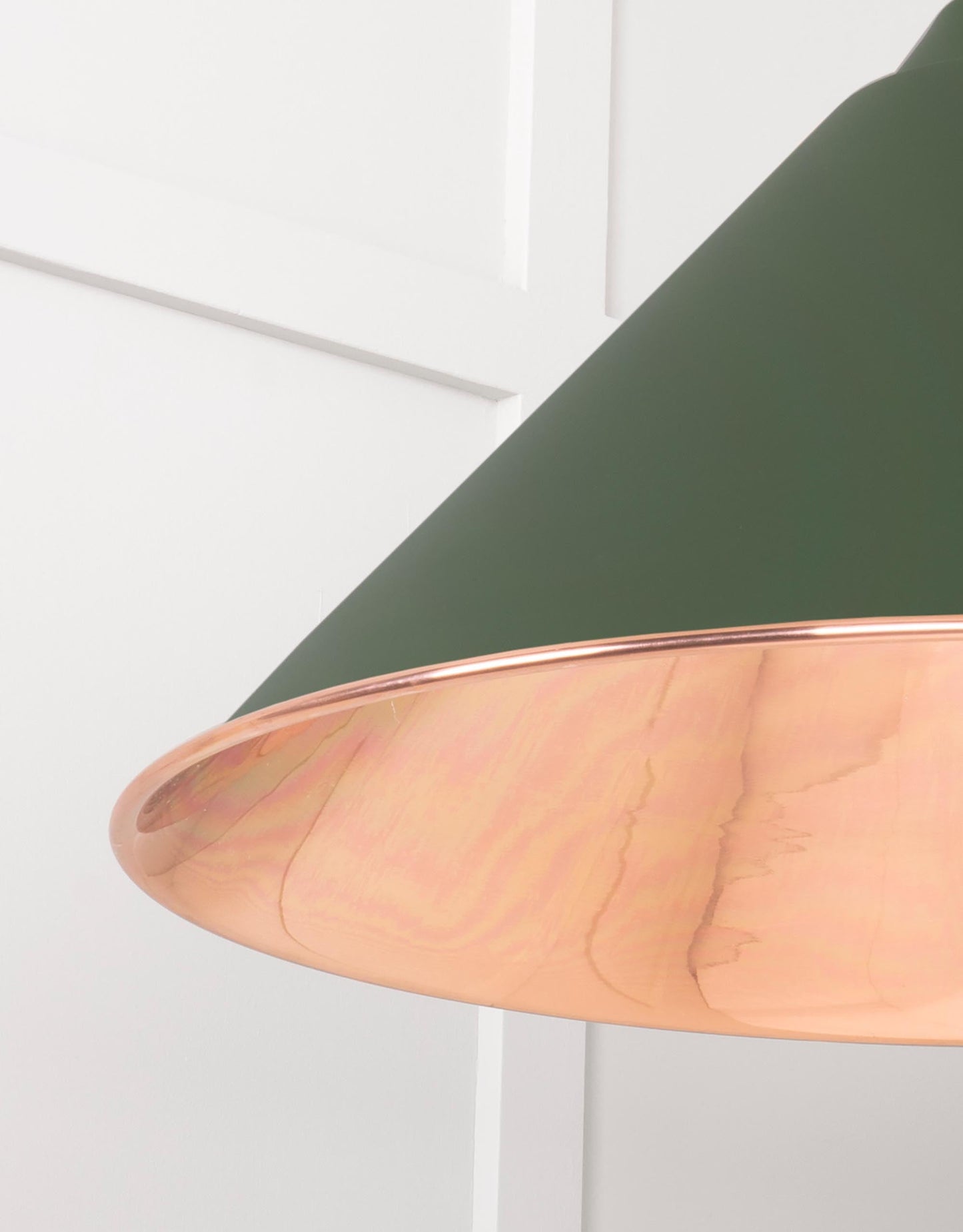 Smooth Copper Hockley Pendant Light  Heath, Detailed close up view of pendant.