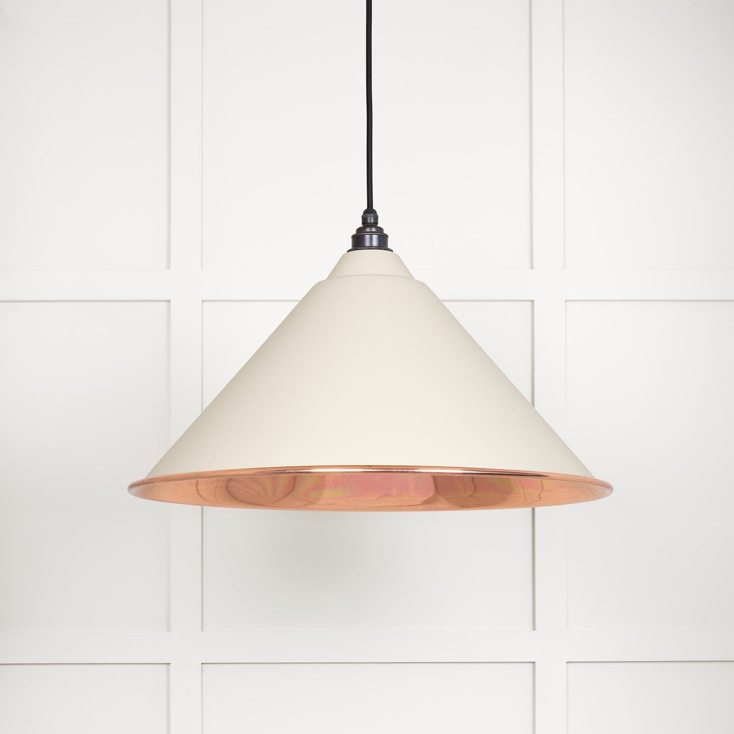 Smooth Copper Hockley Pendant Light  Teasel, Front Side.