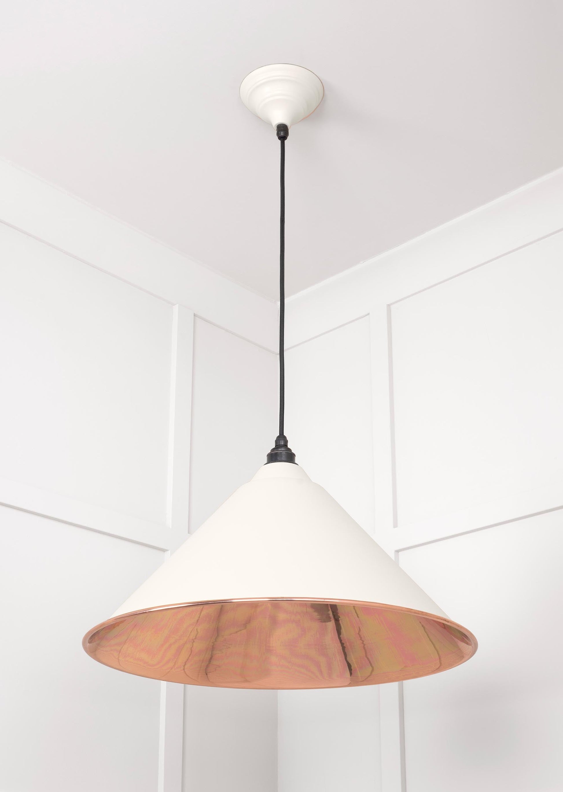 Smooth Copper Hockley Pendant Light  Teasel, Underside.