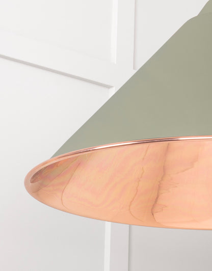 Smooth Copper Hockley Pendant Light  Tump, Detailed close up view of pendant.