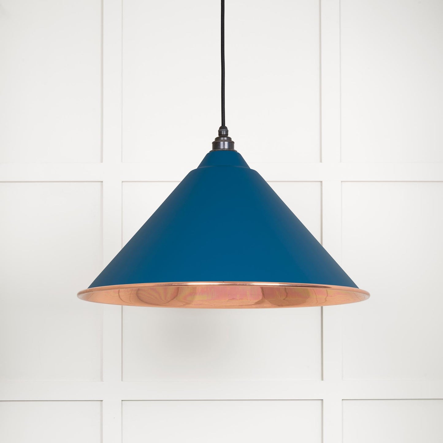 Smooth Copper Hockley Pendant Light  Upstream, Front Side.