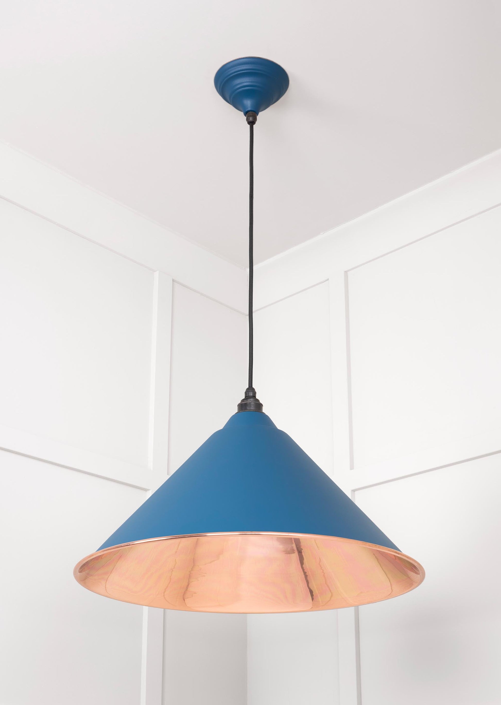 Smooth Copper Hockley Pendant Light  Upstream, Underside.