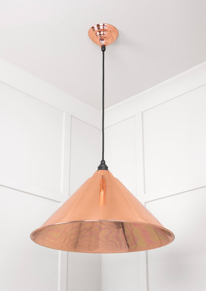 Smooth Copper Hockley Pendant Light Copper, Underside.