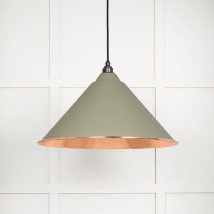 Hammered Copper Hockley Pendant Light  Tump, Front Side.