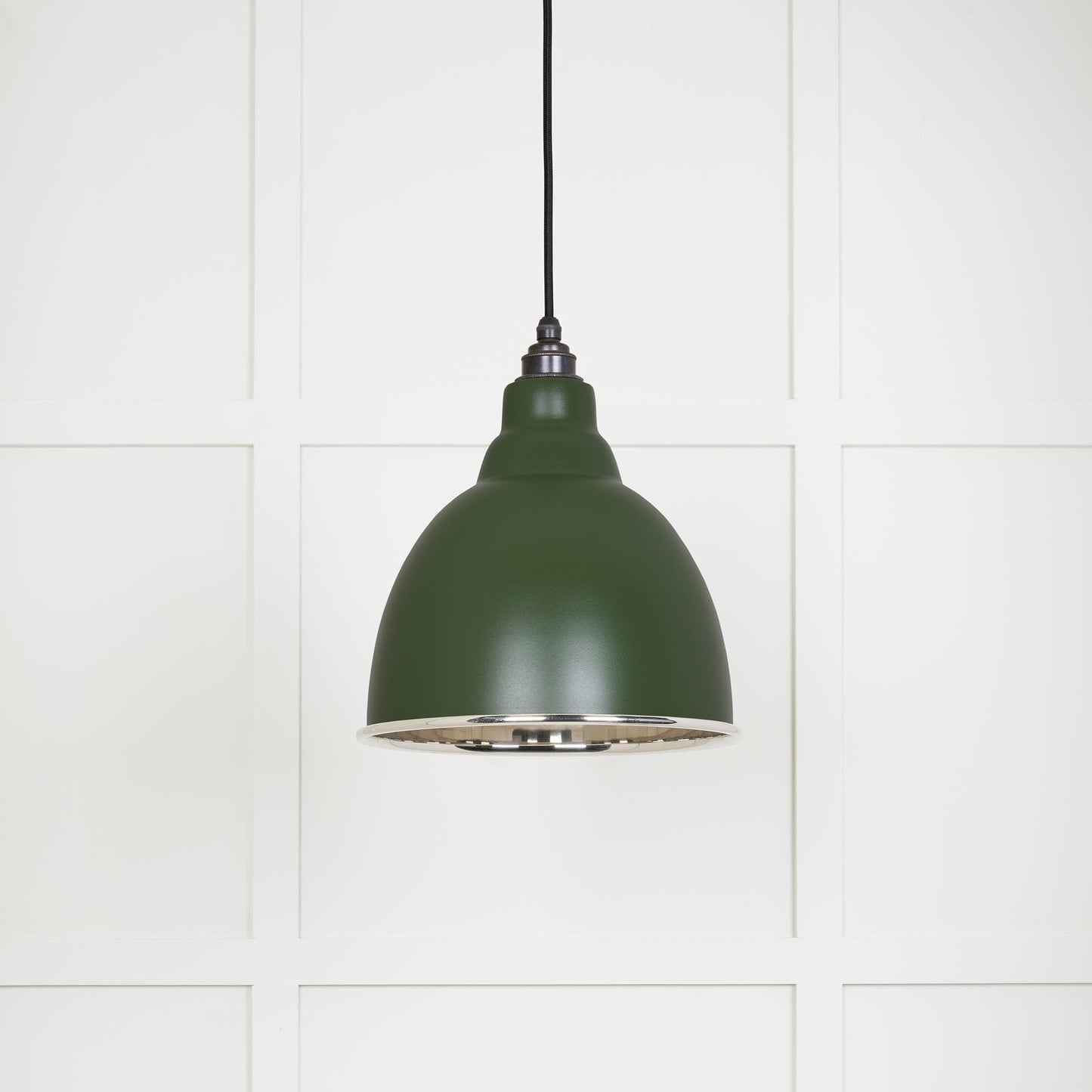 Smooth Nickel Brindley Pendant Light  Heath, Front Side.