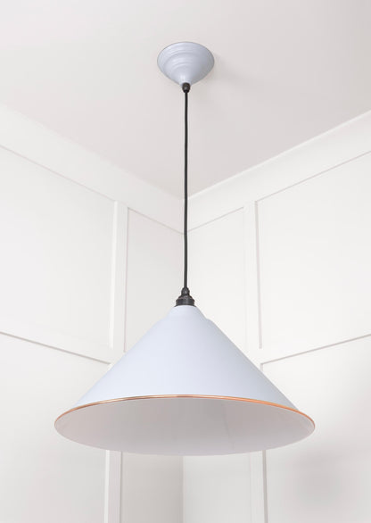 White Gloss Hockley Pendant Light Birch, Underside.