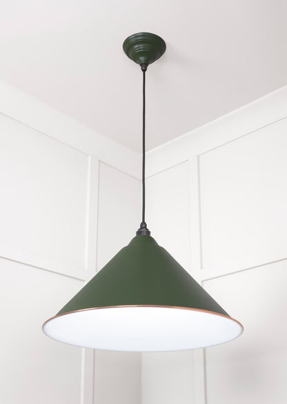 White Gloss Hockley Pendant Light Heath, Underside.