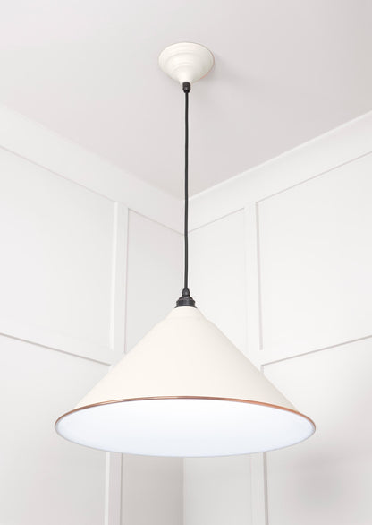 White Gloss Hockley Pendant Light Teasel, Underside.