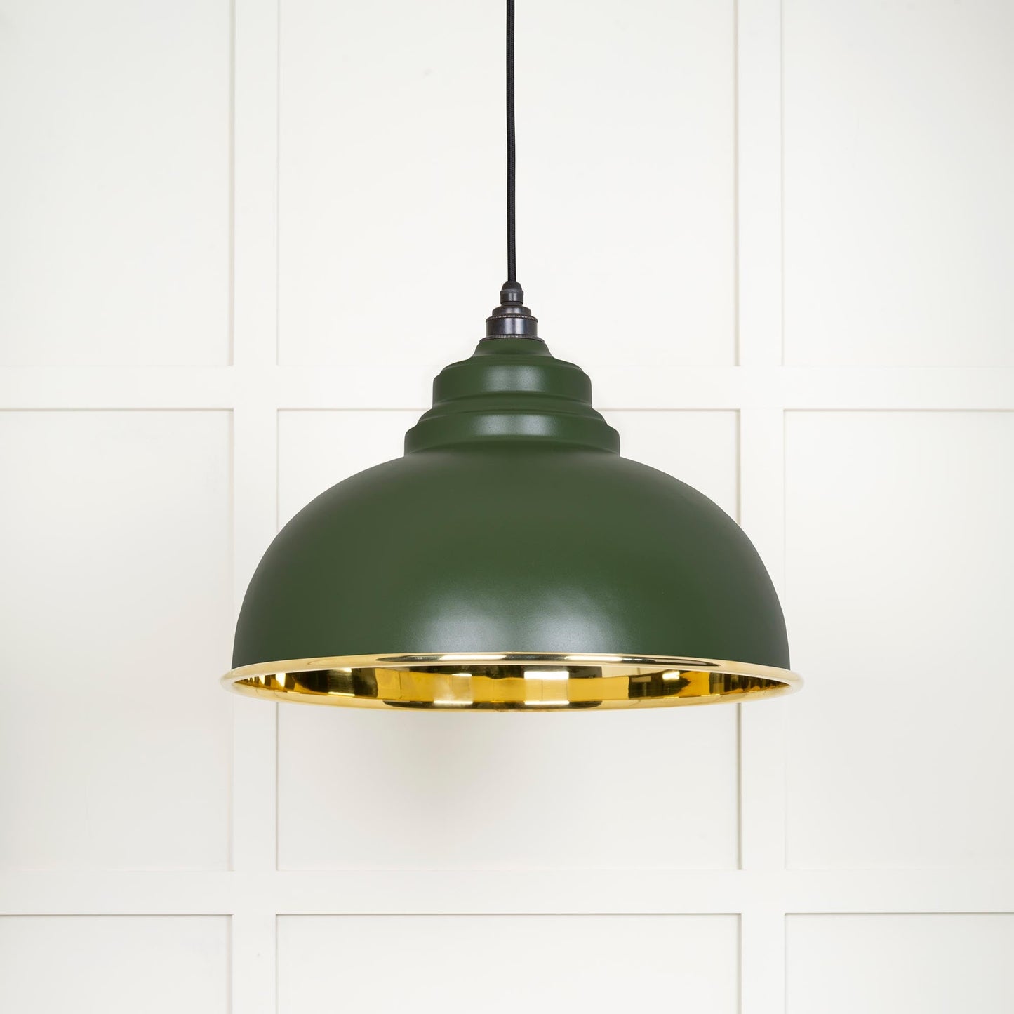 Smooth Brass Harborne Pendant Light Heath, Front Side.