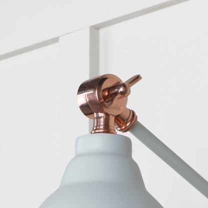 Smooth Copper Brindley Wall Light Birch, Detailed close up view of pendant.