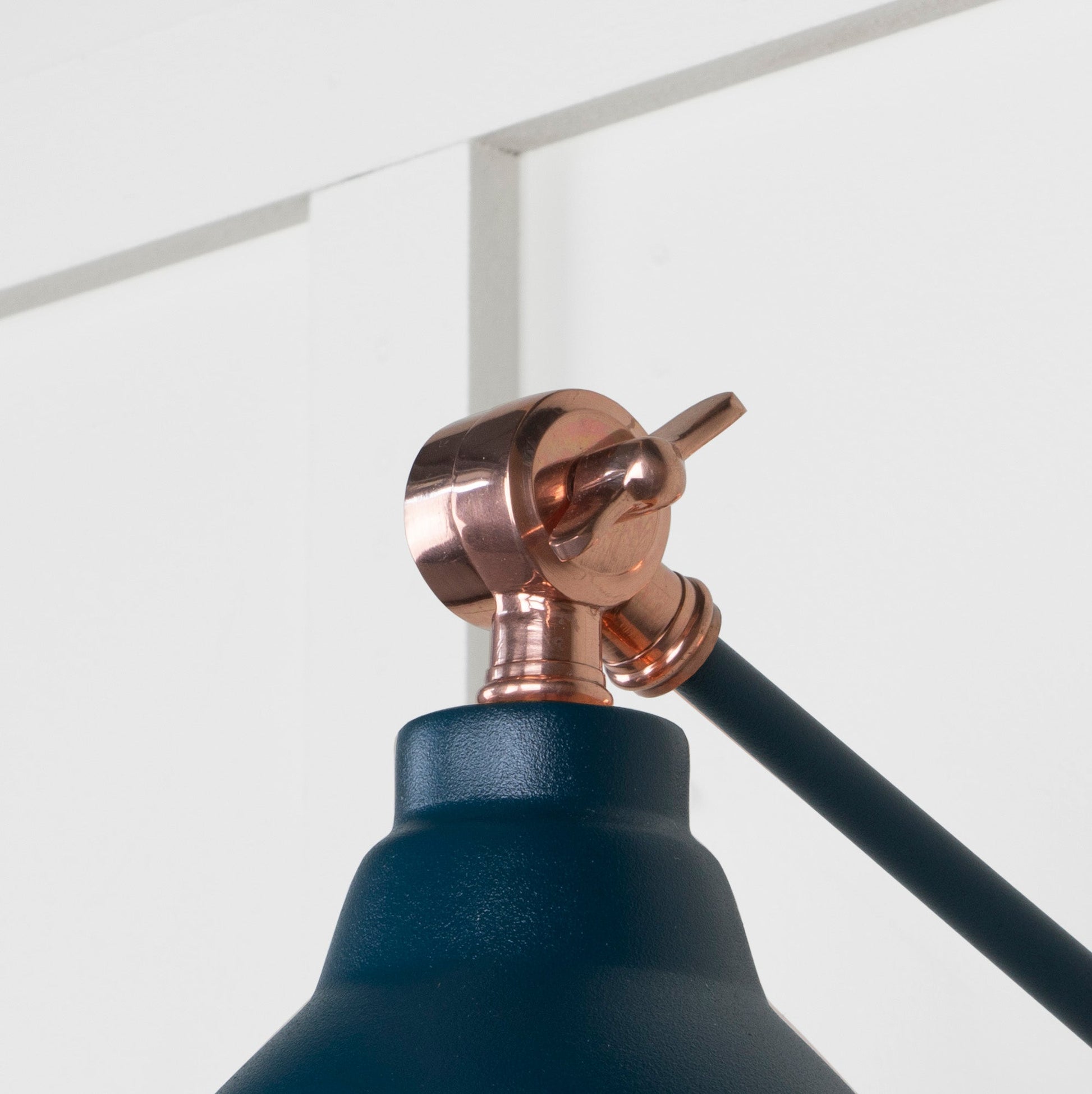 Smooth Copper Brindley Wall Light Dusk, Detailed close up view of pendant.