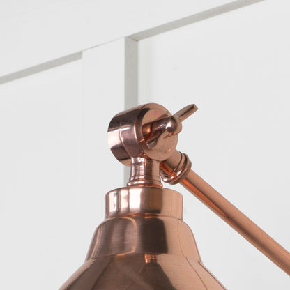 Smooth Copper Brindley Wall Light , Detailed close up view of pendant.