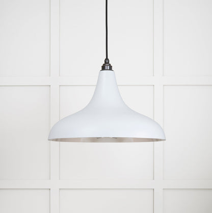 Smooth Nickel Frankley Pendant Light Birch, Front Side.