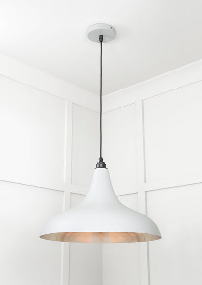 Smooth Nickel Frankley Pendant Light Birch, Underside.