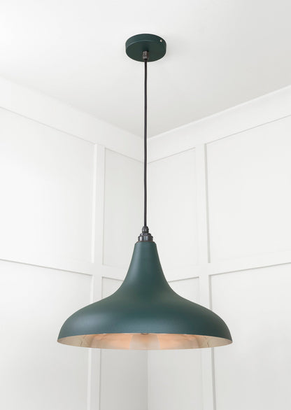 Smooth Nickel Frankley Pendant Light Dingle, Underside.