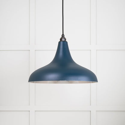 Smooth Nickel Frankley Pendant Light Dusk, Front Side.