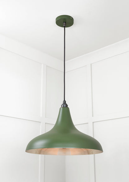 Smooth Nickel Frankley Pendant Light Heath, Underside.