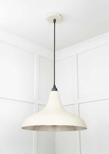 Smooth Nickel Frankley Pendant Light Teasel, Underside.