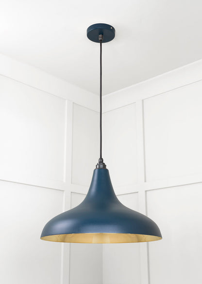 Smooth Brass Frankley Pendant Light Dusk, Underside.