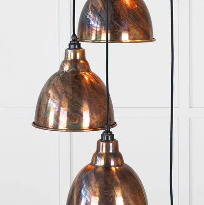 Burnished Brindley Cluster Pendant Light , Underside.