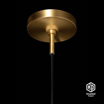 knurled pendant light brass product photo 6