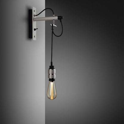 Steel Hooked Wall Light/ Nude/ Stone gold tinted bulb