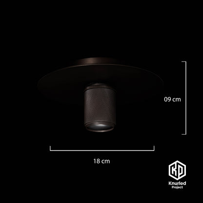 knurled disc ceiling light matte black product photo 6